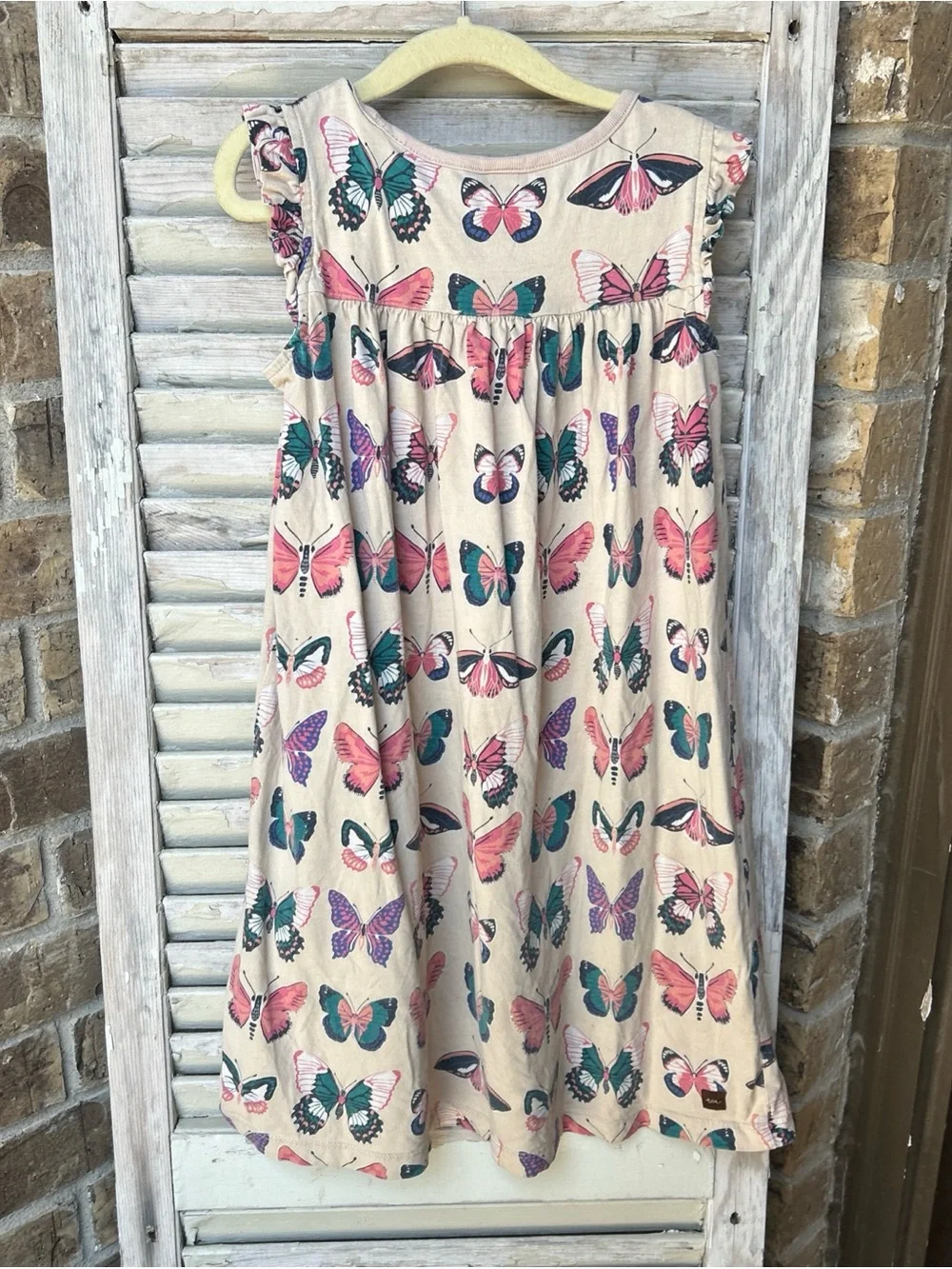 Tea Collection Butterfly Dress Size 7. Good used condition.